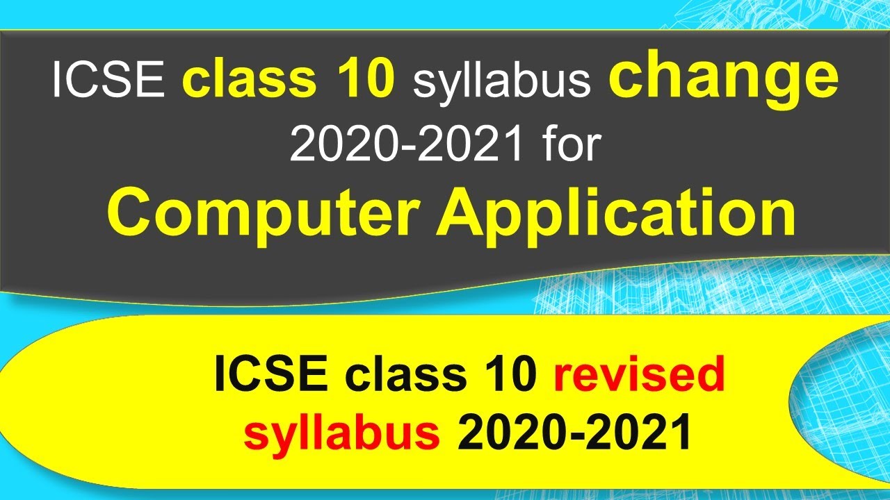 icse syllabus for class 1